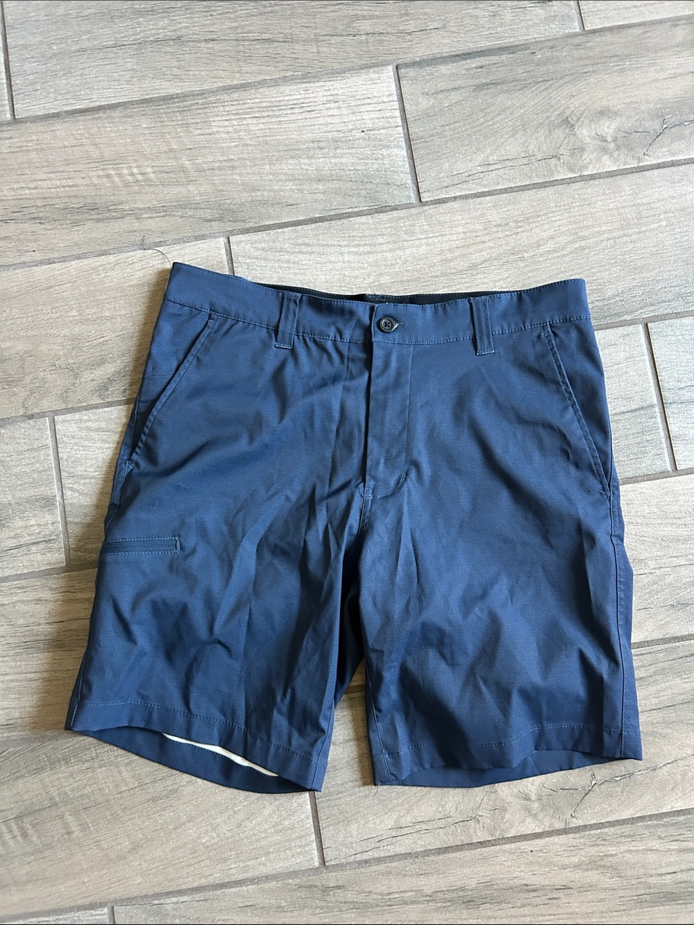 Hawke & Co Navy Flat Front Performance Shorts